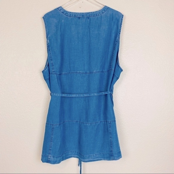 Lane Bryant Chambray Belted Vest Size 26/28 - Picture 5 of 8